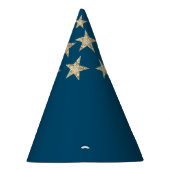 深いティール（緑がかった色）シルバースターズウィザードパーティーハット パーティーハット (右)