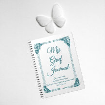 深いティール（緑がかった色）バラクラスタ縁どーグーのジャーナル