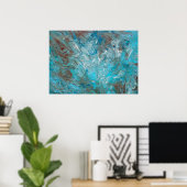 深いティール（緑がかった色） ポスター (ホームオフィス)