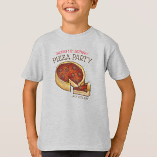 深いディッシュペパローニピザパイ誕生日パーティー Tシャツ