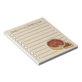 深いディッシュペパローニピザ食料品店ショッピングリスト ノートパッド (アングル)