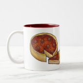 深いディッシュ思考シカゴペロニピザマグ ツートーンマグカップ (左)