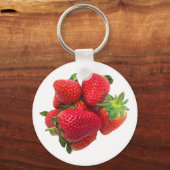 深いドリームのイチゴの画像 キーホルダー (正面)
