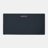 深いネイビーピンク名前をカスタムする デスクマット (正面)