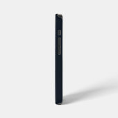 深いネイビーピンク名前をカスタムする iPhoneケース (左側面)