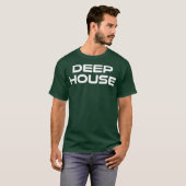 深いハウスミュージック – DJ EDM Raver Tシャツ (正面フル)
