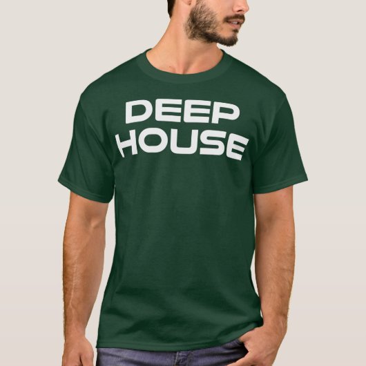 深いハウスミュージック – DJ EDM Raver Tシャツ (正面)