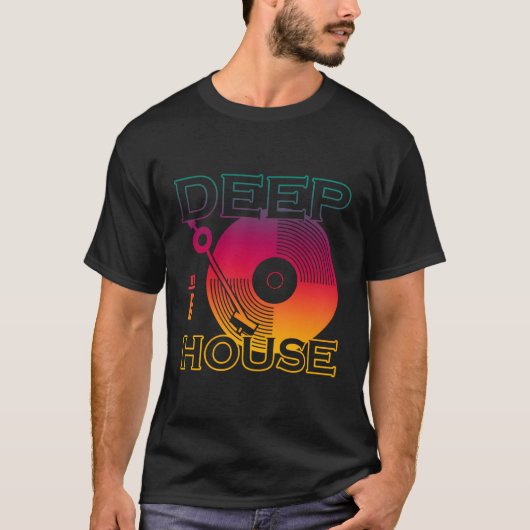 深いハウスミュージック Tシャツ (正面)