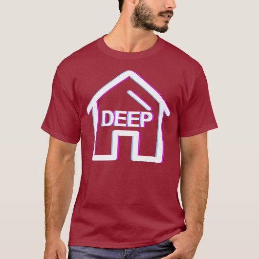 深いハウスミュージックVaporwaveグリッチEDM恋人DJ Tシャツ (正面)