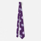 深いバイオレットフローラオフィスタイ ネクタイ (裏面)