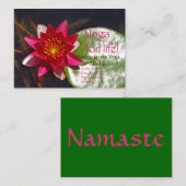 深いバラカラーロータスブロッサムカスタマイズ 名刺 (正面/裏面)