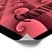 深いバラパターンデザイン-クリエイティブ情熱 ポスター (角)