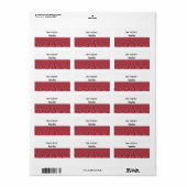 深いバラパターン（の模様が）ある名ラベル ラベル (フルシート)