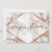 深いバラ金ゴールド/銅大理石書道 招待状 (正面)