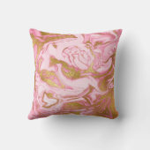 深いパステルピンク金ゴールドホワイトマーブルビップ クッション (裏面)