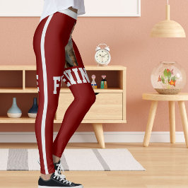 深いパーソナライズされた赤かわいいシャム猫ペット写真 レギンス