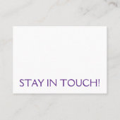 深いパープルのアドレス・カードのホワイトチェンジ 名刺 (裏面)