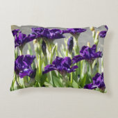 深いパープルアイリスフローラ アクセントクッション (裏面)