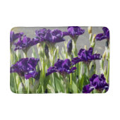 深いパープルアイリスフローラ バスマット (正面)