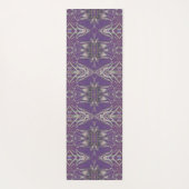 深いパープルアールヌーボーデコカレイドスコスペクシャルフラクタル ヨガマット (裏面)