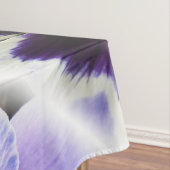 深いパープルオンホワイトパンジー テーブルクロス (インサイチュ)