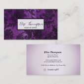 深いパープルグラム2メイクアップアーティスト名刺 名刺 (正面/裏面)