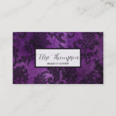 深いパープルグラム2メイクアップアーティスト名刺 名刺 (正面)
