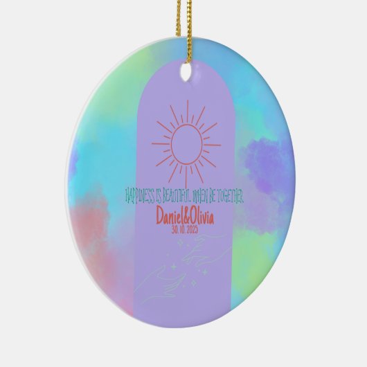 深いパープルソフトウィーディング物 セラミックオーナメント (右)