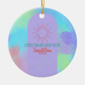 深いパープルソフトウィーディング物 セラミックオーナメント (正面)