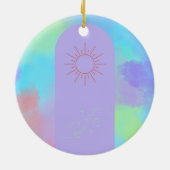 深いパープルソフトウィーディング物 セラミックオーナメント (裏面)