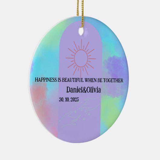 深いパープルソフトウィーディング物 セラミックオーナメント (右)