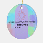 深いパープルソフトウィーディング物 セラミックオーナメント (左)