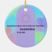 深いパープルソフトウィーディング物 セラミックオーナメント (裏面)