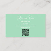 深いパープルソフトQR付き 名刺 (裏面)