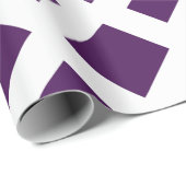 深いパープルダイヤはっきりしたモンド縁ど白 ラッピングペーパー (ロールコーナー)