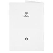 深いパープルダリアフラワーアニバーサリーカード (裏面)