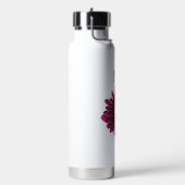 深いパープルダリアフラワーパーソナライズされた ウォーターボトル (左面)