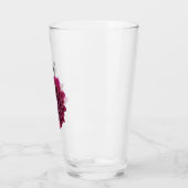 深いパープルダリアフラワーパーソナライズされた タンブラーグラス (左)