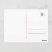 深いパープルダリアフラワーポストカード ポストカード (裏面)