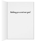 深いパープルダリアフラワーロシュハシャナカード (内側 (右))