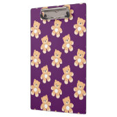 深いパープルテディベア クリップボード (左)