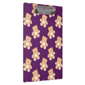 深いパープルテディベア クリップボード (右)