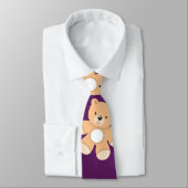 深いパープルテディベア ネクタイ (タイ)