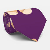 深いパープルテディベア ネクタイ (ロール)