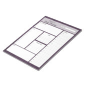 深いパープルデイリープランナー ノートパッド (アングル)