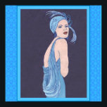 深いパープルナイト ポスター<br><div class="desc">アクリル絵画のフラッパーのインスパイア曲が思い出せない名前の…ああ…</div>