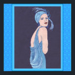 深いパープルナイト ポスター<br><div class="desc">アクリル絵画のフラッパーのインスパイア曲が思い出せない名前の…ああ…</div>