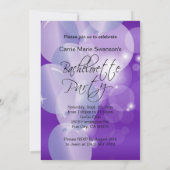 深いパープルバチェロレッテ 招待状 (裏面)