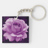 深いパープルバラキーチェーン キーホルダー (裏面)