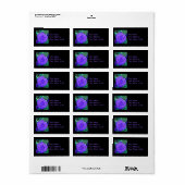 深いパープルバラ住所 シール (フルシート)